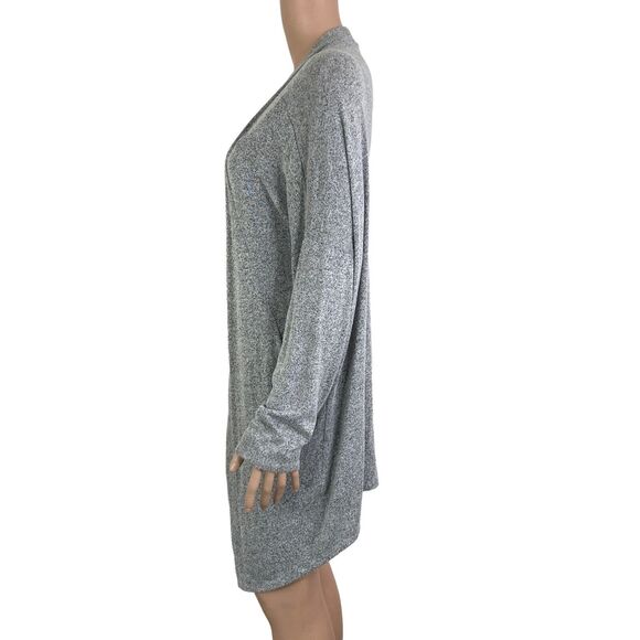 Lilyful Sweater Womens Large Open Front Long Cardigan Gray Stretch - Picture 8 of 11